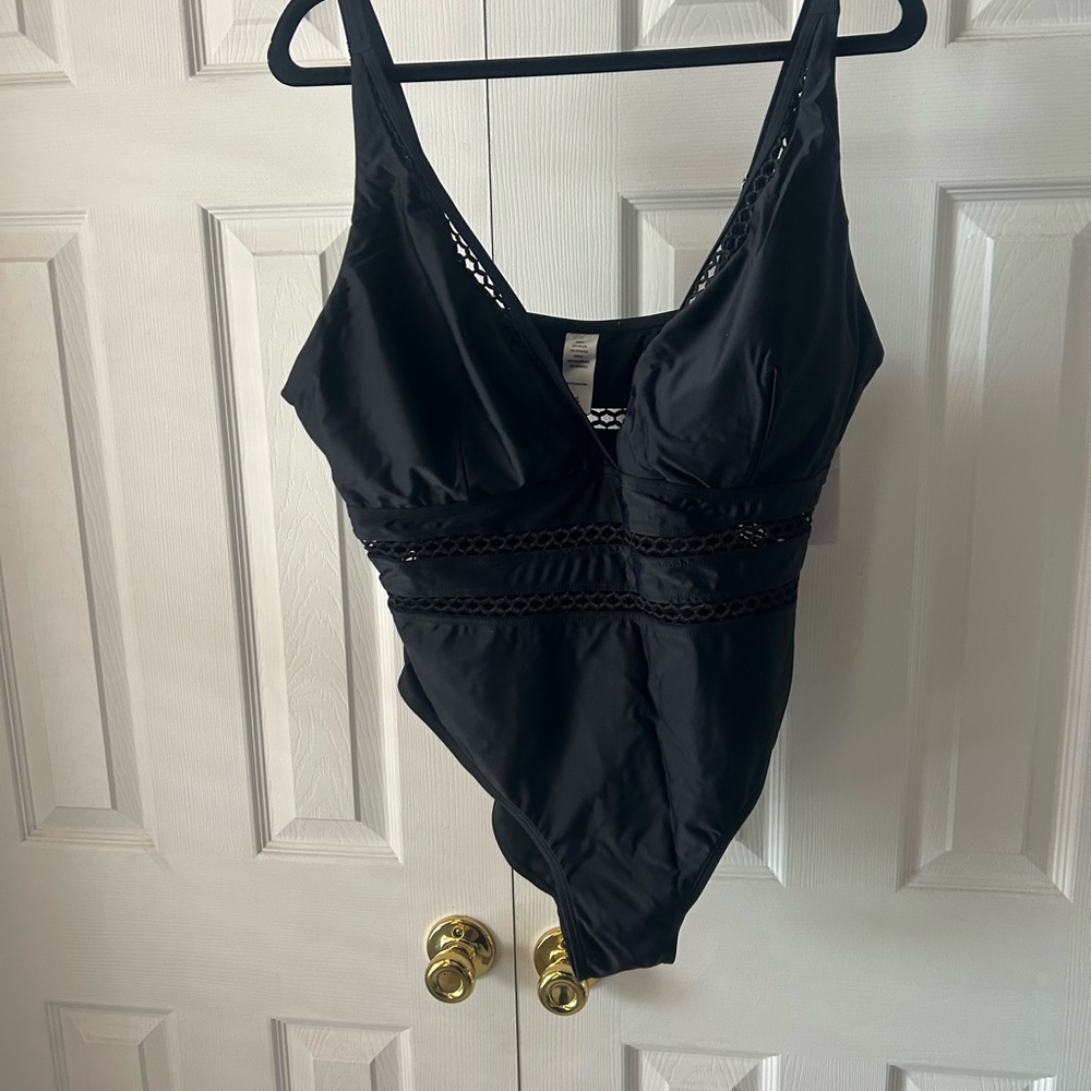 Elegant Black One-Piece Swimsuit